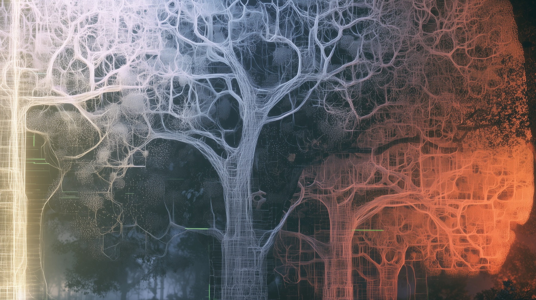 Tree-like perception layers in ivory and copper